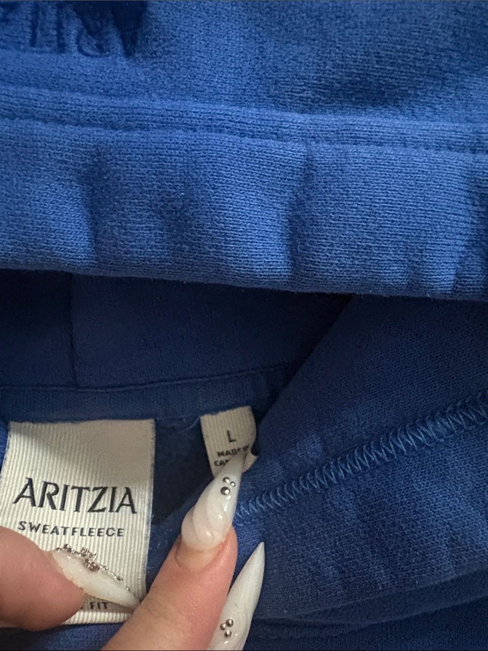 Aritzia Royal Blue Perfect Hoodie - Picture 3 of 4
